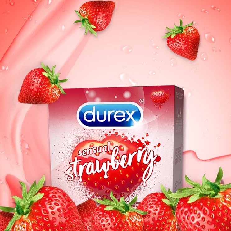 bao cao su Durex Sensual Strawberry 2